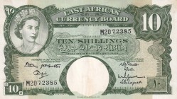 East Africa, 10 Shillings, 1962, XF (+),p42b

Serial Number: M20 72385
Estimate: 150 - 300 USD