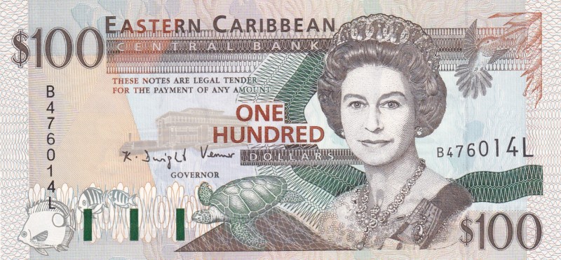 East Caribbean States, 100 Dollars, 1994, UNC,p34l

Serial Number: B 476014L
...