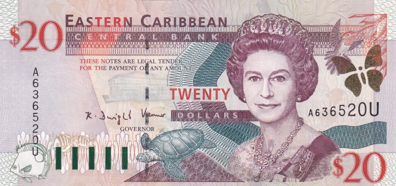 East Caribbean States, 20 Dollars, 2000, UNC,p39u

Serial Number: A 636520U
E...