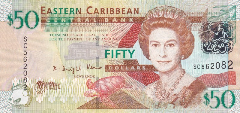 East Caribbean States, 50 Dollars, 2008, UNC,p50b

Serial Number: SC 562082
E...