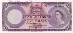 Fiji, 5 Pounds, 1964, UNC,p54es, SPECİMEN

Serial Number: C/2 000000
Estimate: 2500 - 5000 USD