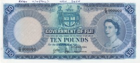Fiji, 10 Pounds, 1964, AUNC,p55e, SPECİMEN

Serial Number: C/3 000000
Estimate: 2500 - 5000 USD