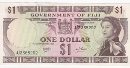 Fiji, 1 Dollar, 1969, UNC,p59
Portrait of Queen Elizabeth II
Serial Number: A/2365202
Estimate: 65 - 130 USD