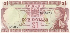 Fiji, 1 Dollar, 1974, UNC,p71b

Serial Number: B/4 518594
Estimate: 25 - 50 USD