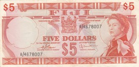 Fiji, 5 Dollars, 1974, XF,p73c
Portrait of Queen Elizabeth II
Serial Number: A/ 4678007
Estimate: 100 - 200 USD