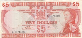 Fiji, 5 Dollars, 1974, VF,p73c
Portrait of Queen Elizabeth II
Serial Number: A/4678006
Estimate: 75 - 150 USD