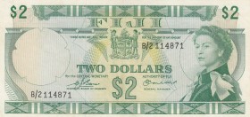 Fiji, 2 Dollars, 1974, AUNC,p74b
Sign: Barnes-Earland
Serial Number: B/2 114871
Estimate: 50 - 100 USD