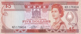 Fiji, 5 Dollars, 1980, AUNC,p78a

Serial Number: B/1 176414
Estimate: 125 - 250 USD