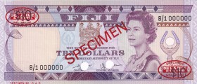 Fiji, 10 Dollars, 1980, UNC,p79s, SPECİMEN

Serial Number: B/1 000000
Estimate: 400 - 800 USD