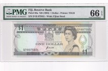 Fiji, 1 Dollar, 1993, UNC,p89a
PMG 66 EPQ
Serial Number: D/19 975931
Estimate: 25 - 50 USD