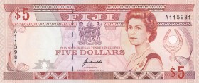 Fiji, 5 Dollars, 1992, UNC,p90a

Serial Number: A 115981
Estimate: 75 - 150 USD