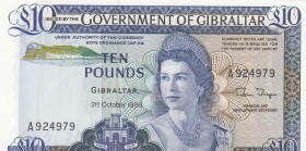 Gibraltar, 10 Pounds, 1986, UNC,p22b

Serial Number: A 924979
Estimate: 50 - 100 USD