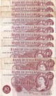Great Britain, 10 Shillings, 1967,p373c, (Total 10 banknotes)
Sign: Fforde Banknotes are in condition between FINE and XF

Estimate: 30 - 60 USD