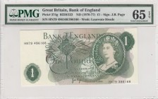 Great Britain, 1 Pound, 1970-77, UNC,p374g
PMG 65 EPQ
Serial Number: HN79 486166/386166
Estimate: 30 - 60 USD