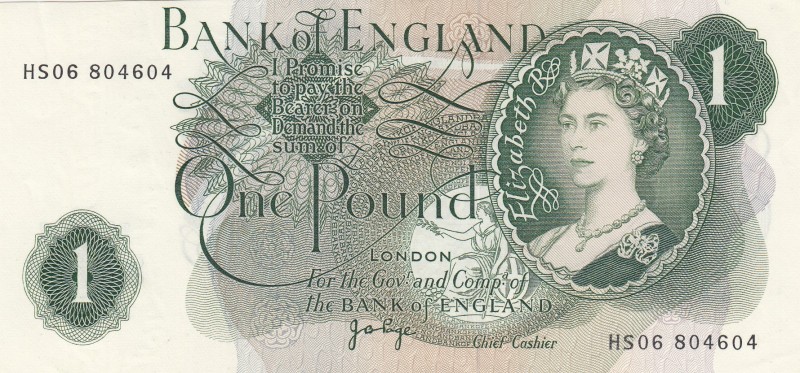 Great Britain, 1 Pound, 1970-1977, UNC (-),p374g
Queen II.Elizabeth potrait
Se...