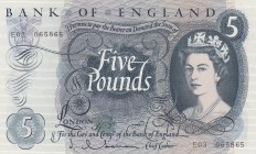 Great Britain, 5 Pounds, 1963, UNC,p375a
Sign: Hollom
Serial Number: E03 065865
Estimate: 60 - 120 USD
