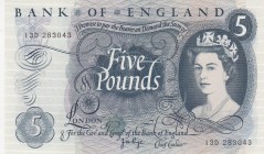 Great Britain, 5 Pounds, 1971, UNC,p375c
Sign: Page
Serial Number: 13D 283043
Estimate: 60 - 120 USD
