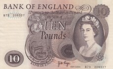 Great Britain, 10 Pounds, 1971, UNC,p376c
Sign: Page
Serial Number: B73 208327
Estimate: 125 - 250 USD