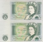 Great Britain, 1 Pound, 1981, UNC,p377b, (Total 2 banknotes)
sign: Somerset
Serial Number: CX19 / DY14
Estimate: 20 - 40 USD