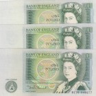 Great Britain, 1 Pound, 1981, UNC,p377b, (Total 3 banknotes)
sign: Somerset
Serial Number: BZ75 / DN58/ CX33
Estimate: 20 - 40 USD