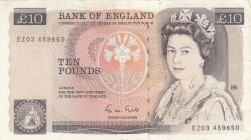Great Britain, 10 Pounds, 1988, VF,p379e
Sign: Gill
Serial Number: EZ03 459850
Estimate: 20 - 40 USD