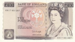 Great Britain, 10 Pounds, 1991, UNC,p379f, "KN" first prefix
Sign: Kentfield
Serial Number: KN17 831287
Estimate: 30 - 60 USD