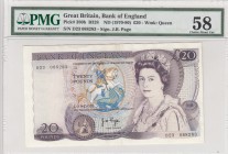 Great Britain, 20 Pounds, 1970, AUNC,p380b
PMG 58, sign: Page 
Serial Number: D23 088283
Estimate: 75 - 150 USD