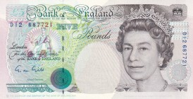 Great Britain, 5 Pounds, 1990, UNC,p382a
Sign: Gill
Serial Number: D12 687721
Estimate: 25 - 50 USD