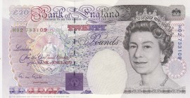 Great Britain, 20 Pounds , 1991, UNC,p384a
Sign: Gill
Serial Number: H02 733109
Estimate: 75 - 150 USD