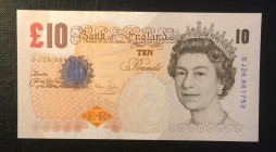 Great Britain, 10 Pounds, 2004, UNC,p389c
Queen II.Elizabeth potrait
Serial Number: DJ26 861752
Estimate: 40 - 80 USD