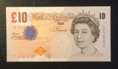 Great Britain, 10 Pounds, 2004, UNC,p389c
Queen II.Elizabeth potrait
Serial Number: JC43 954572
Estimate: 30 - 60 USD