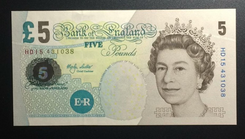 Great Britain, 5 Pounds, 2002, UNC,p391b
Sign: Lowther
Serial Number: HD15 431...