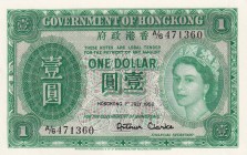 Hong Kong, 1 Dollar, 1952, UNC,p324Aa

Serial Number: A/6 471360
Estimate: 50 - 100 USD