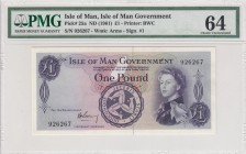 Isle of Man, 1 Pound, 1961, UNC,p25a
Portrait of Queen Elizabeth II
Serial Number: 926267
Estimate: 200 - 400 USD