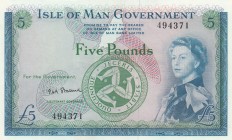 Isle of Man, 5 Pounds, 1961, UNC,p26b, b
sign: Stallard
Serial Number: 494371
Estimate: 1000 - 2000 USD