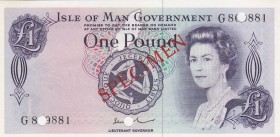 Isle of Man, 1 Pound, 1972, UNC,p29cs, SPECİMEN
Sign: Paul

Estimate: 150 - 300 USD