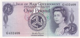 Isle of Man, 1 Pound, 1972, UNC (-),p29d
Portrait of Queen Elizabeth II
Serial Number: G432408
Estimate: 50 - 100 USD