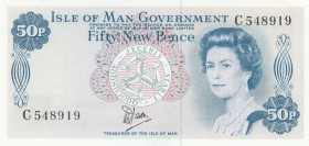 Isle of Man, 50 New Pence, 1979, UNC (-),p33
Portrait of Queen Elizabeth II
Serial Number: C 548919
Estimate: 20 - 40 USD