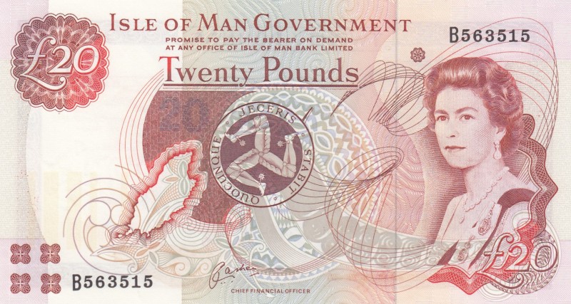 Isle of Man, 20 Pounds , 1983, UNC,p43a
Sign: Cashen
Serial Number: B 563515
...