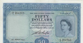 Malaya and British Borneo, 50 Dollars, 1953, AUNC,p4a

Serial Number: A/6 284765
Estimate: 500 - 1000 USD