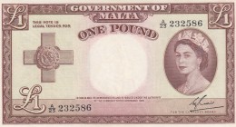 Malta, 1 Pound, 1954, AUNC,p24a

Serial Number: A/23 232586
Estimate: 125 - 250 USD