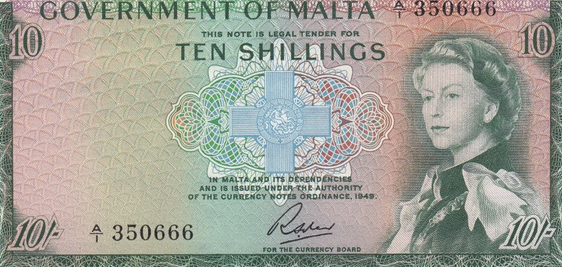 Malta, 10 Shillings, 1963, UNC,p25a

Serial Number: A/1 350666
Estimate: 250 ...