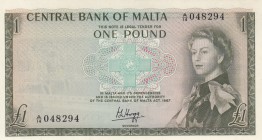 Malta, 1 Pound, 1969, UNC,p29a

Serial Number: A/14 048294
Estimate: 100 - 200 USD