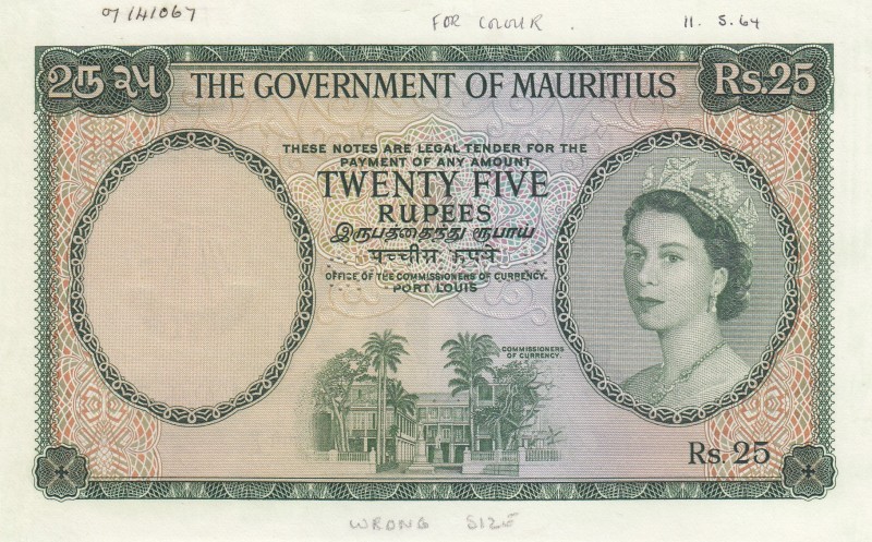 Mauritius, 25 Rupees, 1954, UNC,p29s, SPECİMEN


Estimate: 3000 - 6000 USD