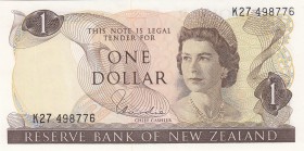 New Zealand, 1 Dollar, 1977, UNC,p163d
Sign: Hardie
Serial Number: K27 498776
Estimate: 15 - 30 USD