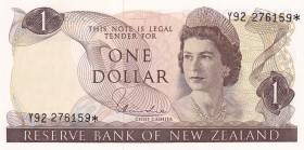 New Zealand, 1 Dollar, 1977, UNC,p163dr, REPLACEMENT
Sign: Hardie
Serial Number: Y92 276159*
Estimate: 40 - 80 USD