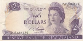 New Zealand, 2 Dollars, 1975, AUNC,p164c
Sign: Knight
Serial Number: 2J5 684124
Estimate: 30 - 60 USD