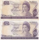 New Zealand, 2 Dollars, 1977, VF,p164d, (Toplam 2 adet banknot)
Sign: Hardie
Serial Number: 3E7 553031 / 3B1 367251
Estimate: 15 - 30 USD