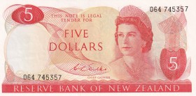 New Zealand, 5 Dollars, 1968, AUNC,p165b
Sign: Wilks
Serial Number: 064 745357
Estimate: 75 - 150 USD