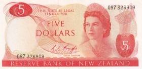New Zealand, 5 Dollars, 1975, AUNC,p165c
Sign: Knight
Serial Number: 097 326909
Estimate: 75 - 150 USD